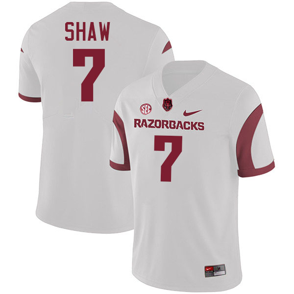 #7 Bradley Shaw Arkansas Jersey,Arkansas Razorbacks College Football Jerseys Stitched-Retro White  #7 Bradley Shaw Arkansas Jersey,Arkansas Razorbacks College Football Jerseys Stitched-Retro White